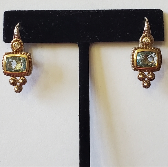 Judith Ripka Jewelry - Stunning & Unique Judith Ripka Blue Topaz Earrings
